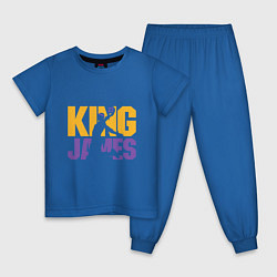 Пижама хлопковая детская King James, цвет: синий