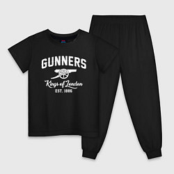 Пижама хлопковая детская Arsenal Guinners, цвет: черный