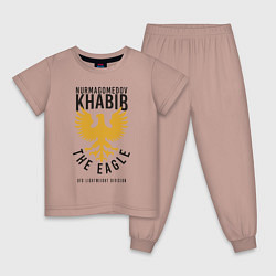 Пижама хлопковая детская Khabib: The Eagle, цвет: пыльно-розовый