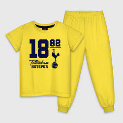 Пижама хлопковая детская FC Tottenham 1882, цвет: желтый