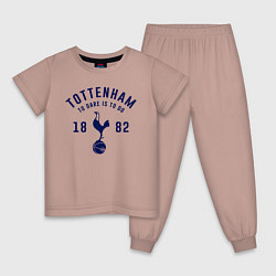 Пижама хлопковая детская FC Tottenham 1882 цвета пыльно-розовый — фото 1