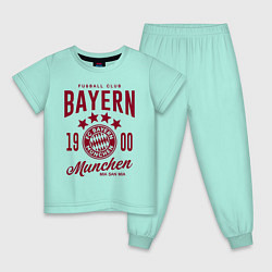 Пижама хлопковая детская Bayern Munchen 1900, цвет: мятный