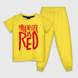 Пижама хлопковая детская Manchester is Red, цвет: желтый