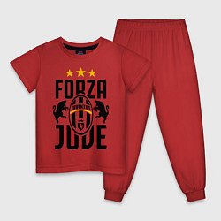 Пижама хлопковая детская Forza Juve, цвет: красный