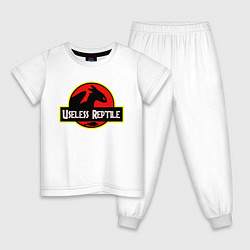 Пижама хлопковая детская Useless Reptile, цвет: белый