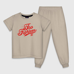 Пижама хлопковая детская Foo Fighters 95, цвет: миндальный
