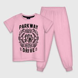 Пижама хлопковая детская Parkway Drive: Australia, цвет: светло-розовый
