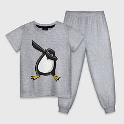 Пижама хлопковая детская DAB Pinguin, цвет: меланж