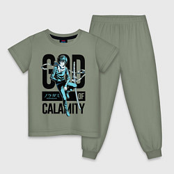 Пижама хлопковая детская God of Calamity, цвет: авокадо