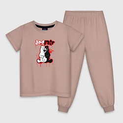Пижама хлопковая детская MONOKUMA, цвет: пыльно-розовый