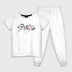 Пижама хлопковая детская STRAY KIDS FELIX, цвет: белый
