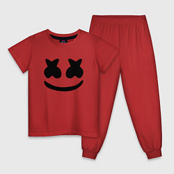 Пижама хлопковая детская ALAN WALKER x MARSHMELLO, цвет: красный