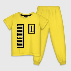 Пижама хлопковая детская LINDEMANN, цвет: желтый