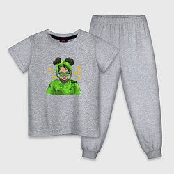 Пижама хлопковая детская Billie Art, цвет: меланж
