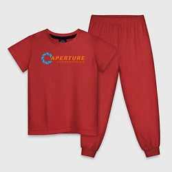 Пижама хлопковая детская Aperture Laboratorie, цвет: красный