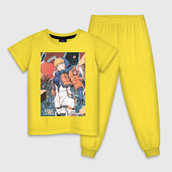 Пижама хлопковая детская Apex Legends Wattson, цвет: желтый