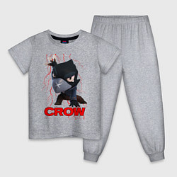 Пижама хлопковая детская Brawl Stars CROW, цвет: меланж