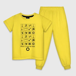 Пижама хлопковая детская PORTAL, цвет: желтый