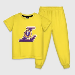Пижама хлопковая детская Lakers, цвет: желтый