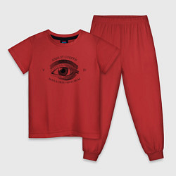 Пижама хлопковая детская Novus Ordo Seclorum, цвет: красный