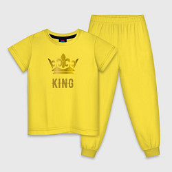 Пижама хлопковая детская Корольпарная, цвет: желтый