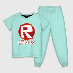 Пижама хлопковая детская ROBLOX, цвет: мятный