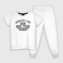 Пижама хлопковая детская Iron Mike Tyson, цвет: белый