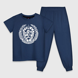 Пижама хлопковая детская Пограничные Войска, цвет: тёмно-синий