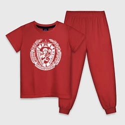 Пижама хлопковая детская Пограничные Войска, цвет: красный