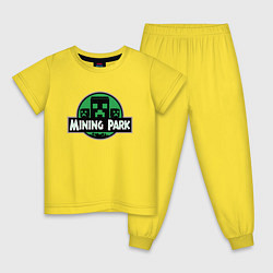 Пижама хлопковая детская MINECRAFT, цвет: желтый