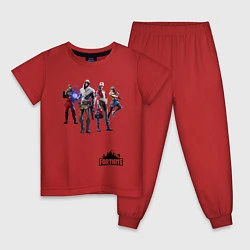 Пижама хлопковая детская Fortnite Фортнайт, цвет: красный