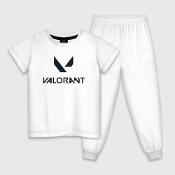 Пижама хлопковая детская Valorant, цвет: белый