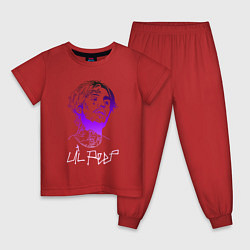 Пижама хлопковая детская Lil peep, цвет: красный