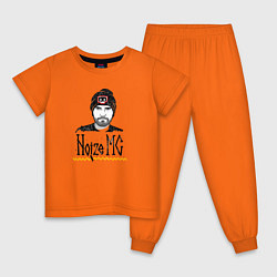 Пижама хлопковая детская Noize MC, цвет: оранжевый