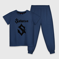 Пижама хлопковая детская Sabaton, цвет: тёмно-синий