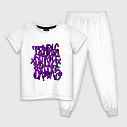 Пижама хлопковая детская GTA Tag BALLAS, цвет: белый