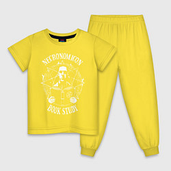 Пижама хлопковая детская Лавкрафт, цвет: желтый