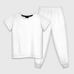 Пижама хлопковая детская Металлика б, цвет: белый