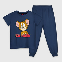 Пижама хлопковая детская Tom & Jerry, цвет: тёмно-синий