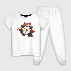 Пижама хлопковая детская ЕНОТ, цвет: белый
