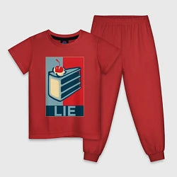 Пижама хлопковая детская PORTAL, цвет: красный