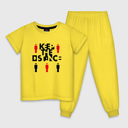 Пижама хлопковая детская Keep the Distance, цвет: желтый