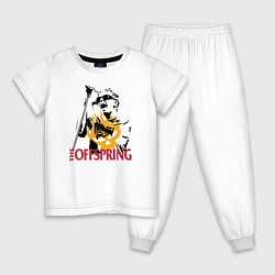 Пижама хлопковая детская The Offspring, цвет: белый