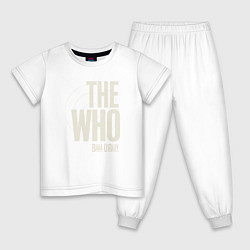 Пижама хлопковая детская The Who, цвет: белый
