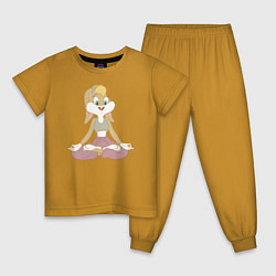 Пижама хлопковая детская Лола Банни, цвет: горчичный