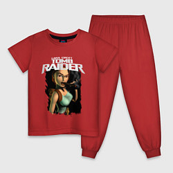 Пижама хлопковая детская TOMB RAIDER, цвет: красный
