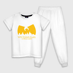 Пижама хлопковая детская Wu-Tang Clan, цвет: белый