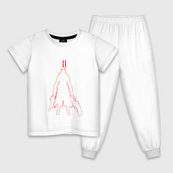 Пижама хлопковая детская Bloodborne, цвет: белый