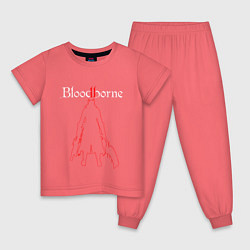 Пижама хлопковая детская Bloodborne, цвет: коралловый
