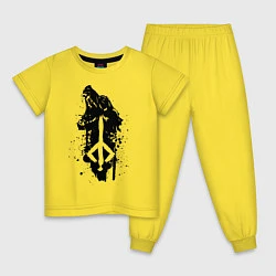 Пижама хлопковая детская BLOODBORNE, цвет: желтый